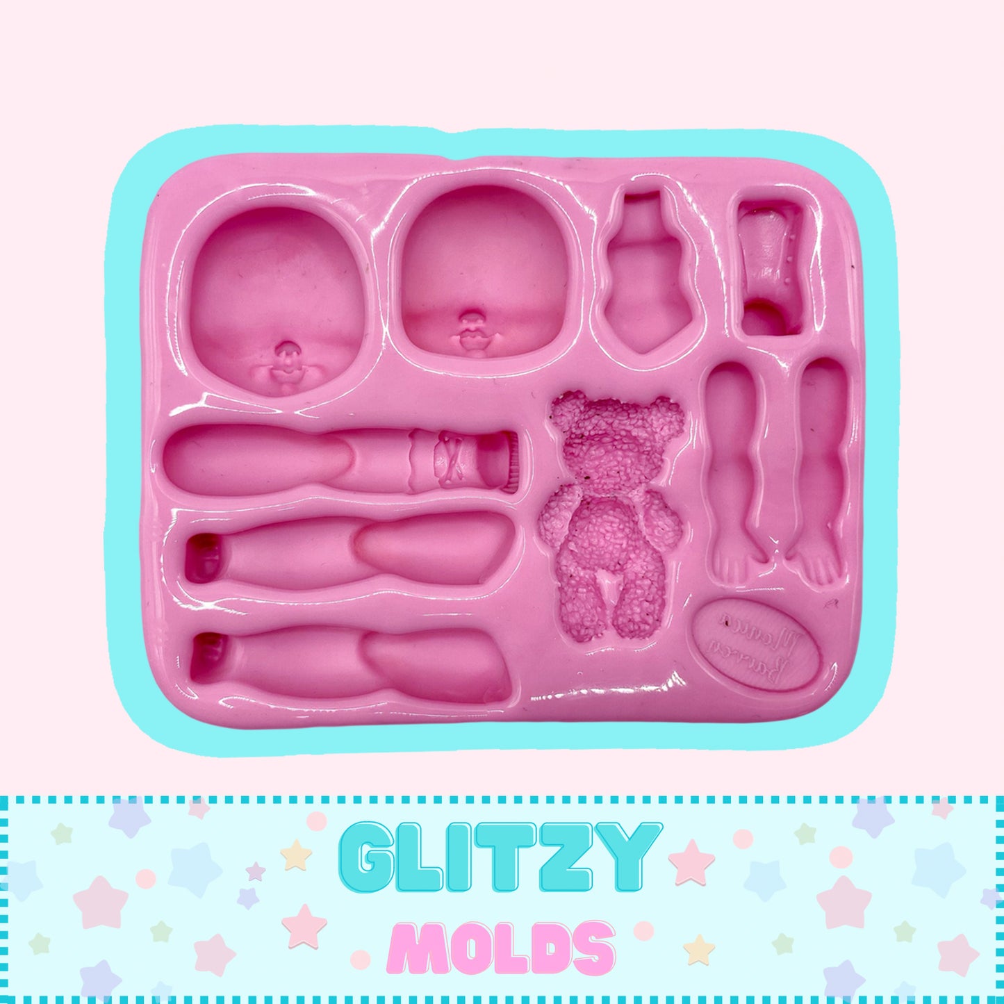 Vintage Baby, Silicone Mold, Molde Vintage Bota de Monica Barron MB-133