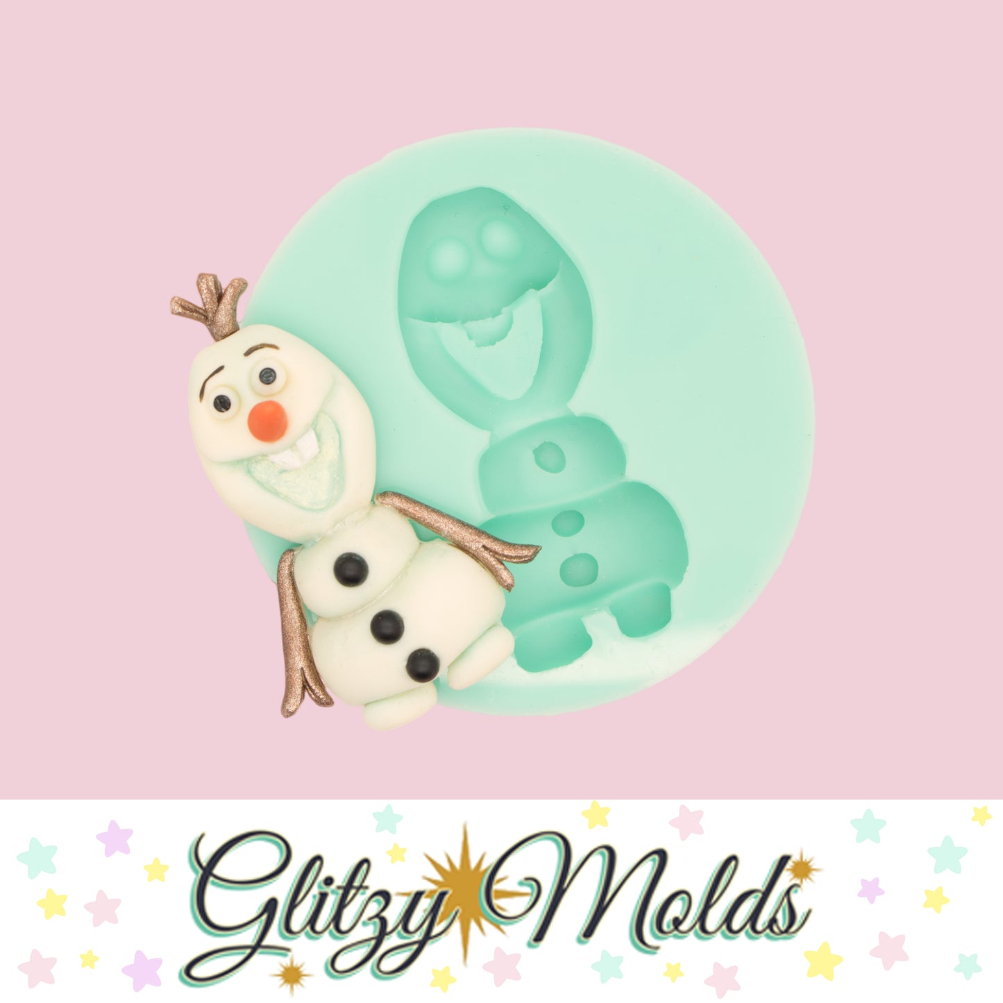 Snowman Silicone Mold, Olaf Silicone Mold, Molde de Silicone GM-139