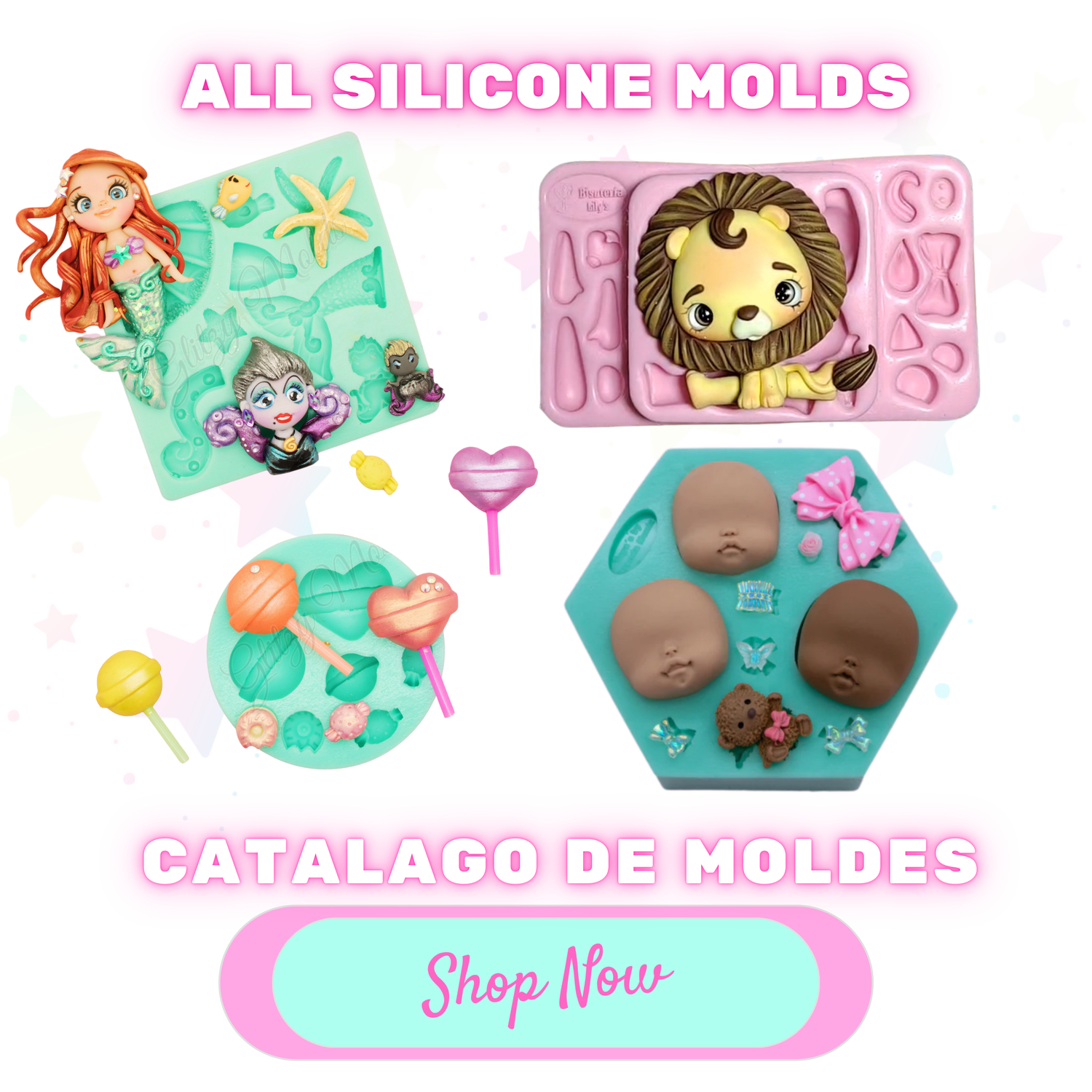 Doll Hair Silicone Mold, Molde de Cabellos, Molde Porcelana Fria, Poli –  Glitzy Molds