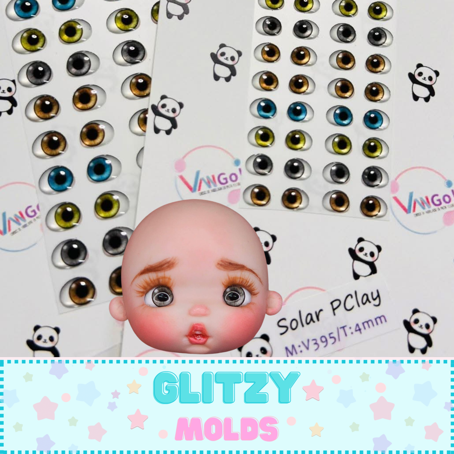 Ojos 3D, 4mm y 5mm, Vango, Solar-395