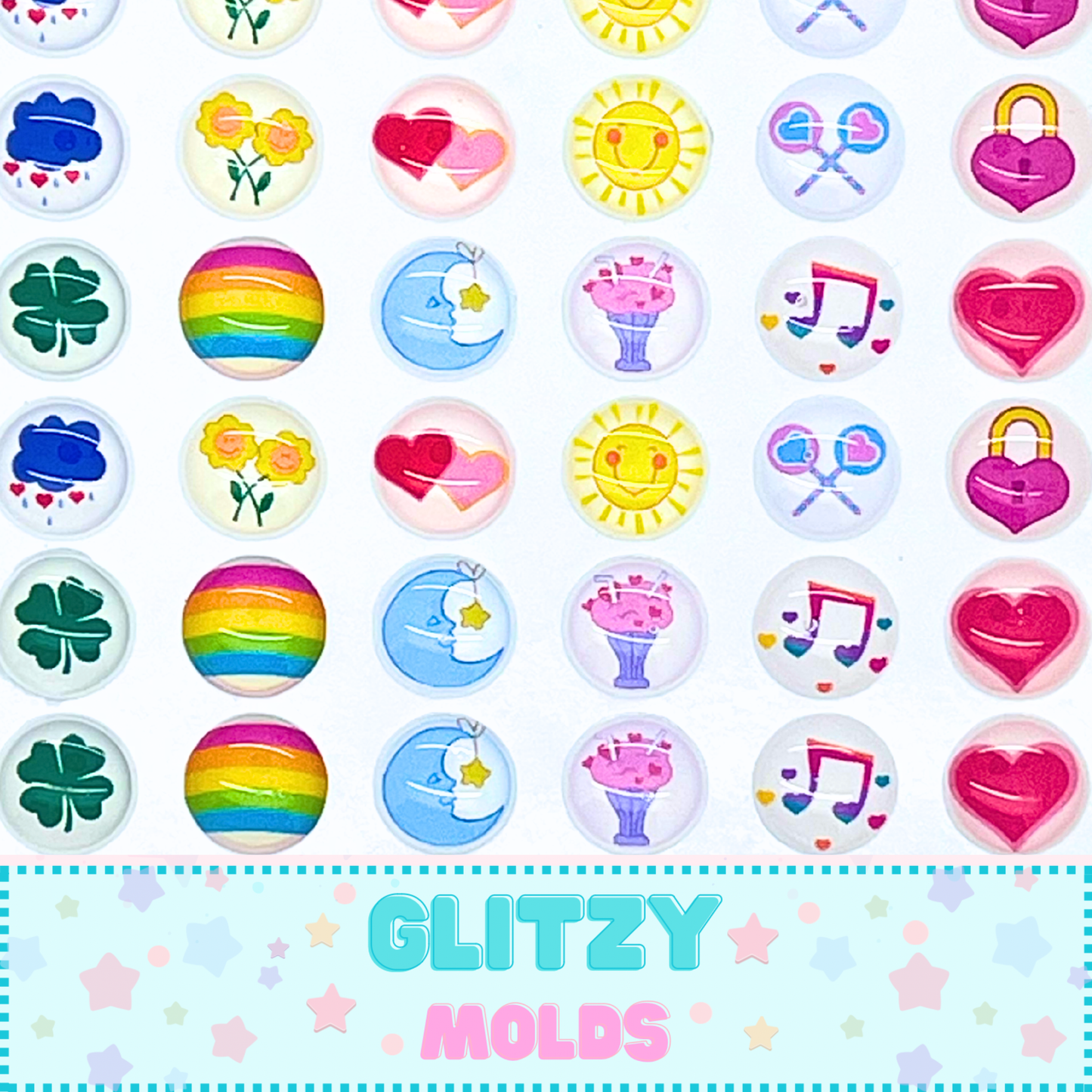 Caring Bears Belly Badges, 3D Stickers, Self Adhesive GM-Belly