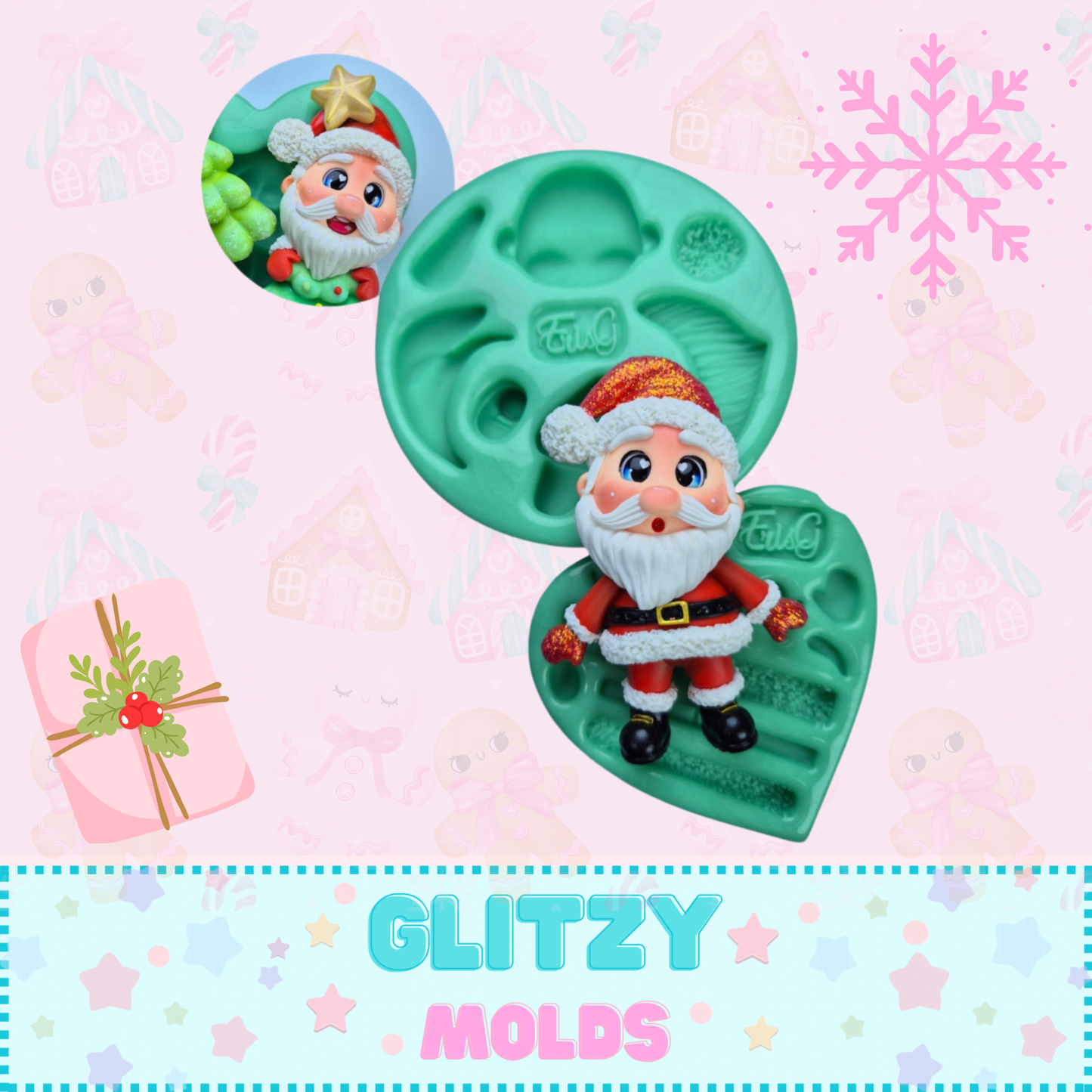 Molde Papá Noel, Molde de Silicon, Eris Gonzalez