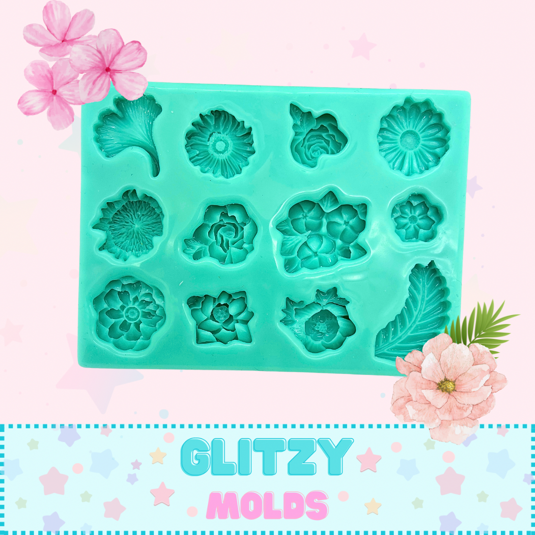 Flower Collection 4, Silicone Mold, Clay Silicone Mold, GM-