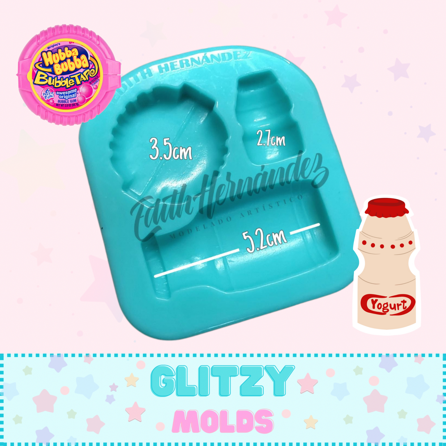 Molde Frucsi, Golosinas Vintage, Molde de Silicon de Edith Hernandez EH-Frucsi