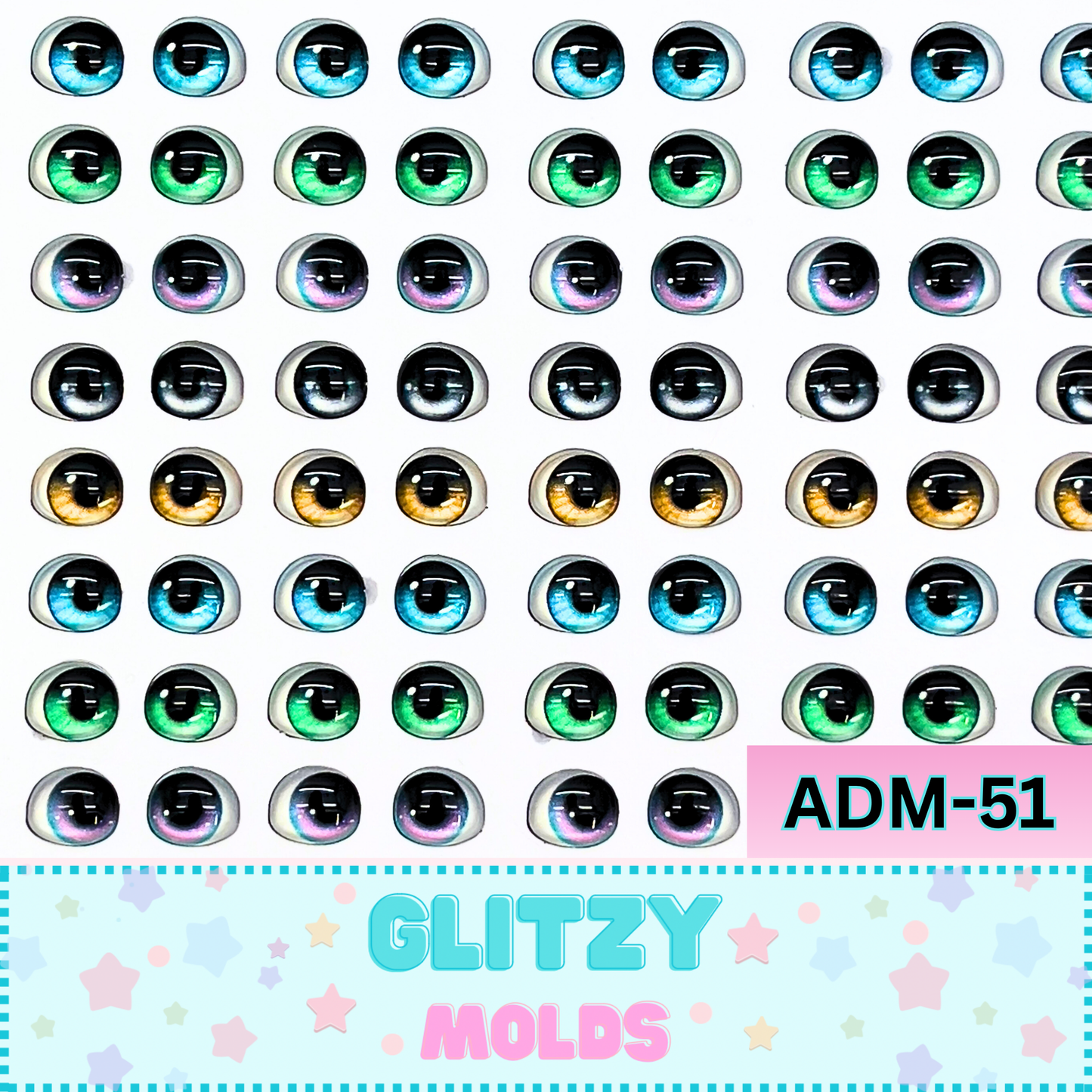 3D Eye Decals Stickers, 5mm, Arte de Marci, ADM-051-1