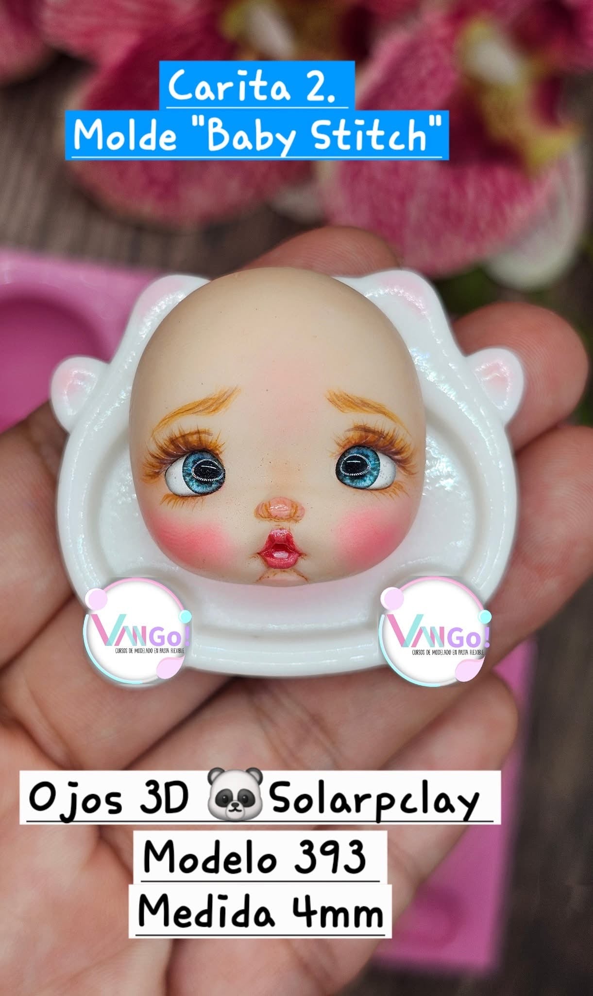 Baby Stitch, Doll Silicone Mold, "Con Amor" Collection by Vango VG-BabyS