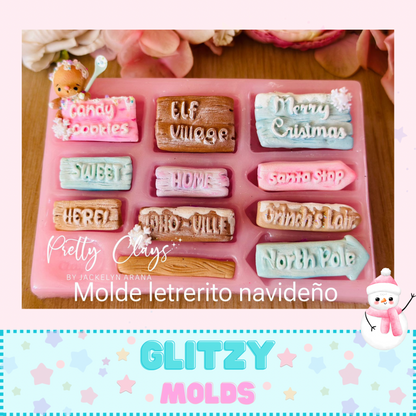 Christmas Mold Collection by Pretty Clays Molds ~ Full Collection 4 Molds PM-Navi24