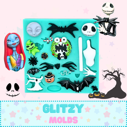 Mini Jack and Sally Silicone Mold, Silicone Mold, Yuya's  YBM-Jack