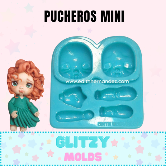 Mini Pucheros Silicone Mold, Clays Silicone Mold, Edith Hernandez EH-PucherosMini