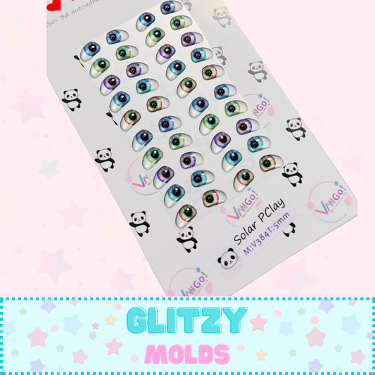 3D Eye Decals Stickers, 4mm y 5mm, Vango, Solar-384