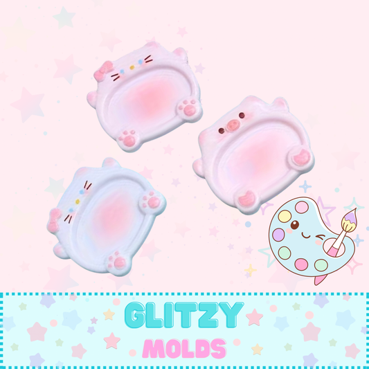 Kawaii Mini Color Mixture Plate, Paint Palette Godet