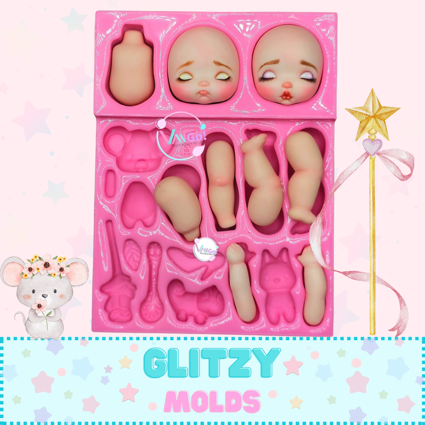 Ensueno, Doll Silicone Mold, "Con Amor" Collection by Vango VG-Ensueno