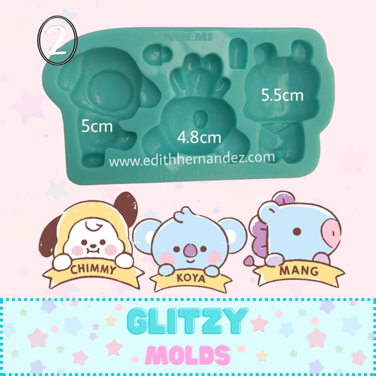 BTS 2 Mold, Chimmy Koya Mand, Silicone Mold NH-BTS-Pup