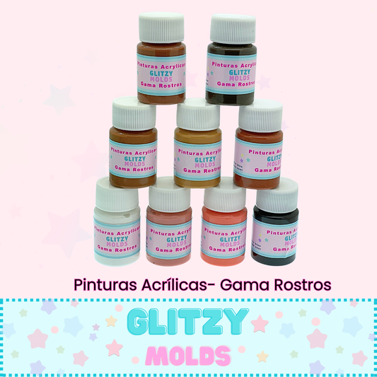 Acrylic Paints, 9 Color Set, Nude Shades