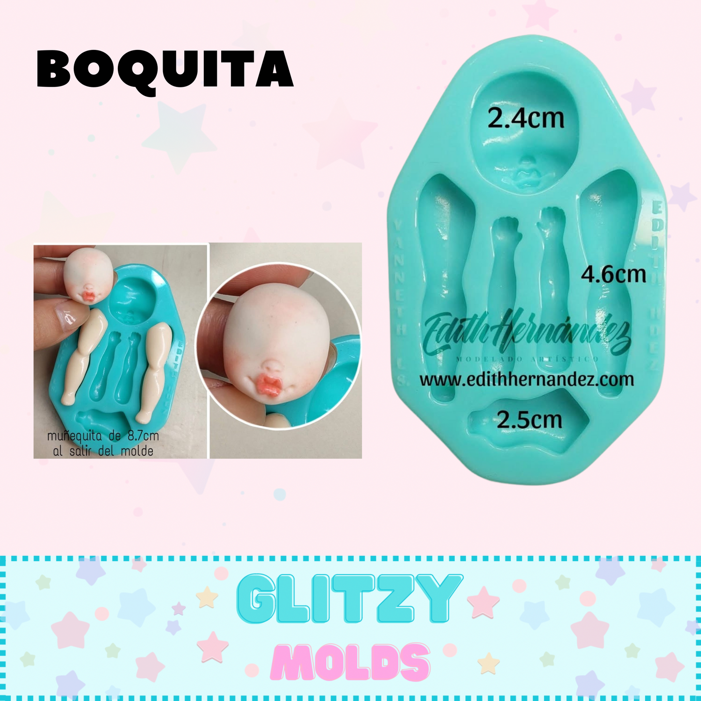 Boquita Silicone Mold, Clays Silicone Mold, Edith Hernandez in Collaboration with Yanneth LS