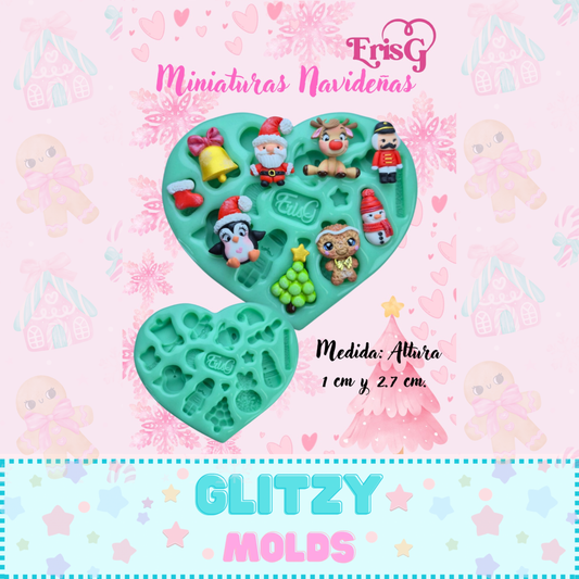 Christmas Mini Accessories, Silicone Mold, Eris Gonzalez