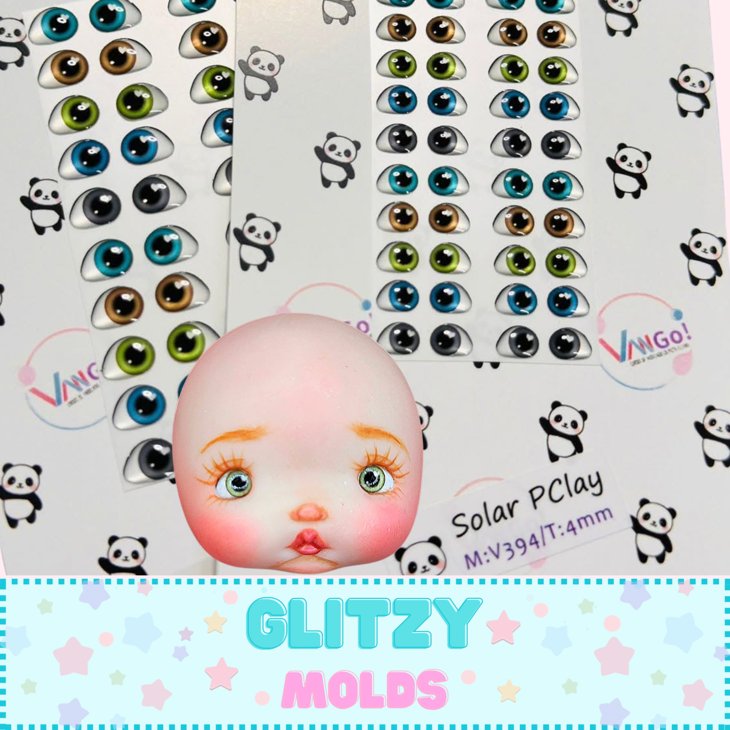 Ojos 3D, 4mm y 5mm, Vango, Solar-394