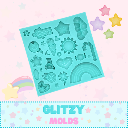 Caring Bears Complements, Silicone Mold, Yuya's by Brenda Muñiz YBM-Care3