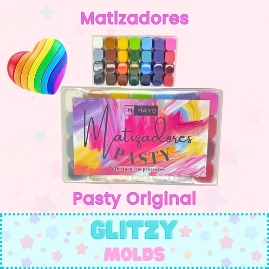 Pasty Set 1, Shading Paste Pallete for Cold Porcelain, 28 Colors, Pasty-1
