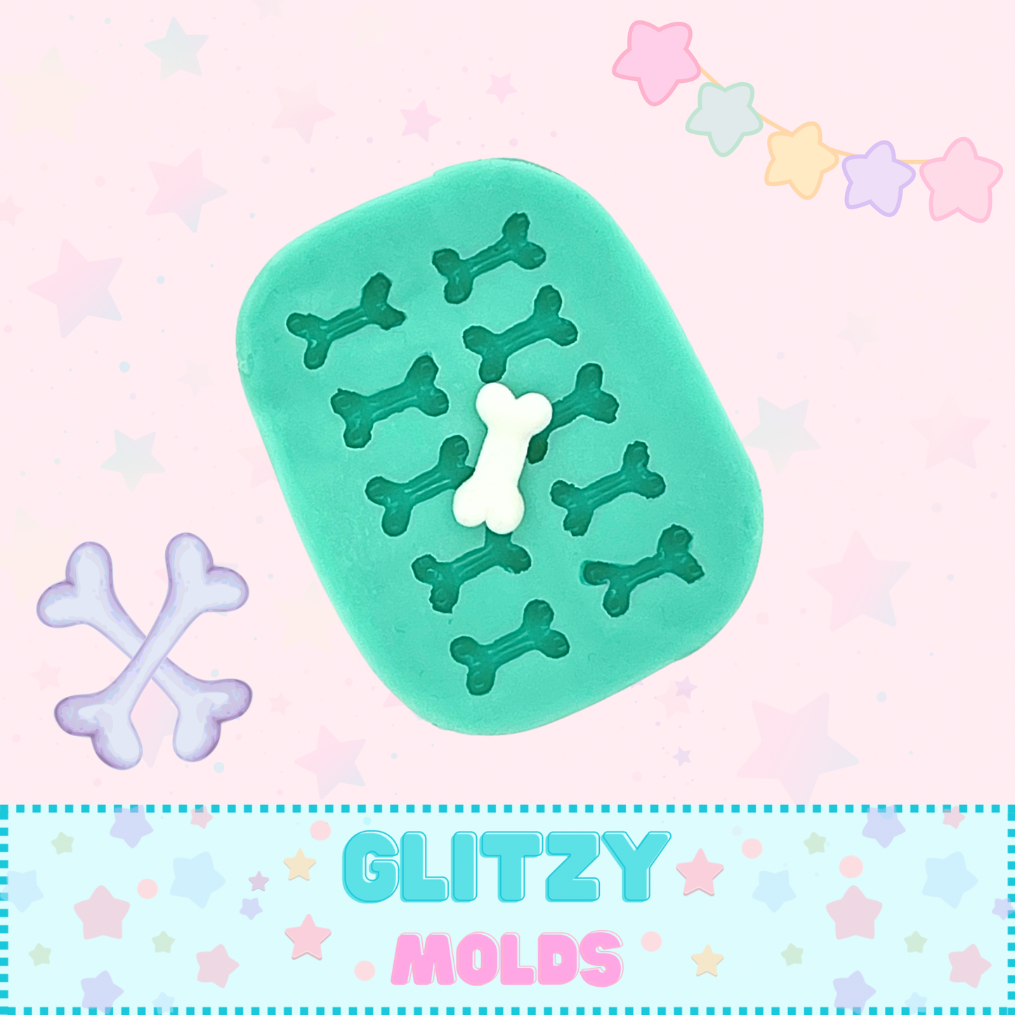 Tiny Bones, Silicone Mold, Clay Silicone Mold  GM-Huesitos