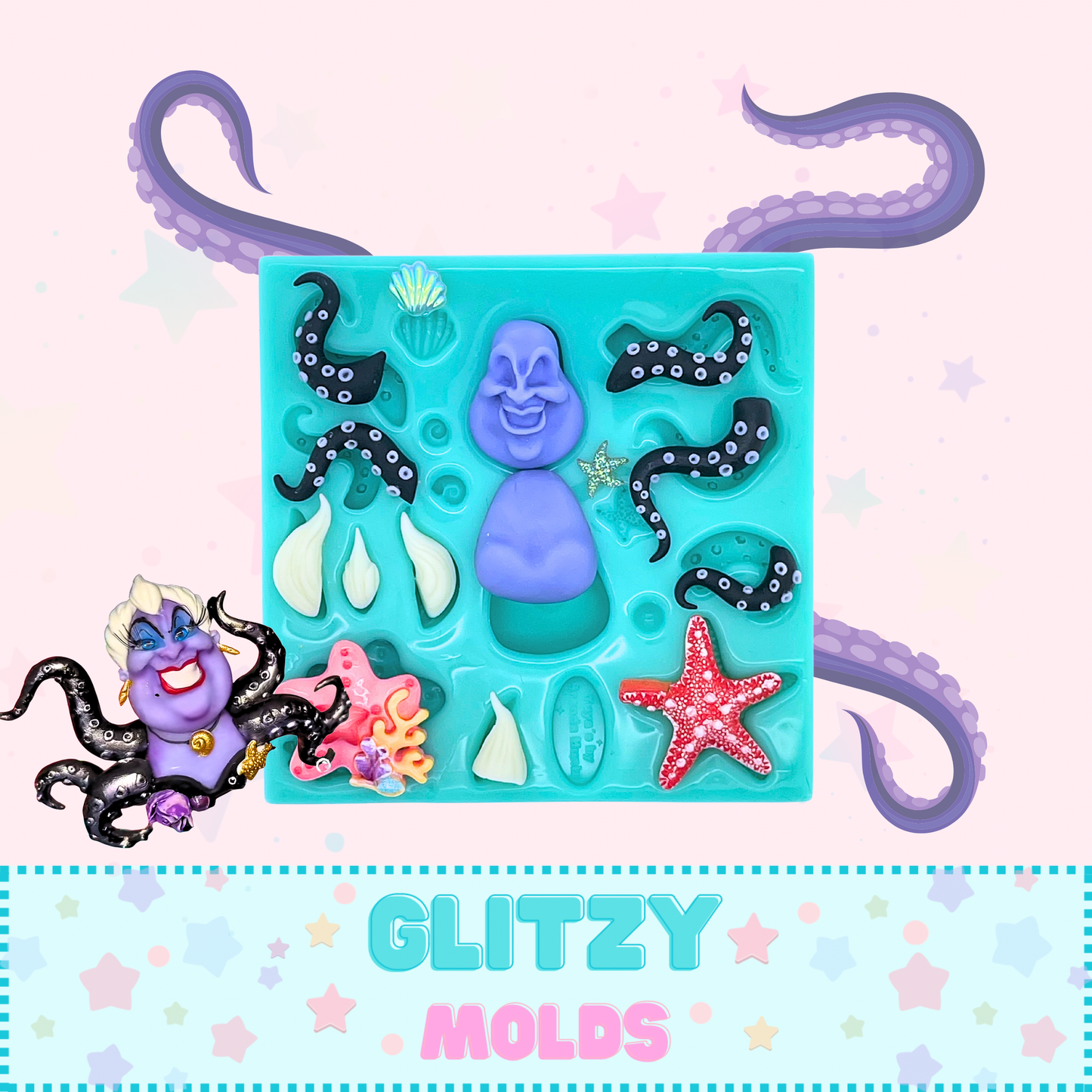 Ursula Silicone Mold, Silicone Mold by Yuya's by Brenda Muñiz YBM-SMUrsula