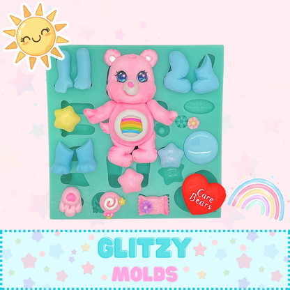 Caring Bear Silicone Mold, Multifunctional Mold, Yuya's by Brenda Muñiz YBM-Care1