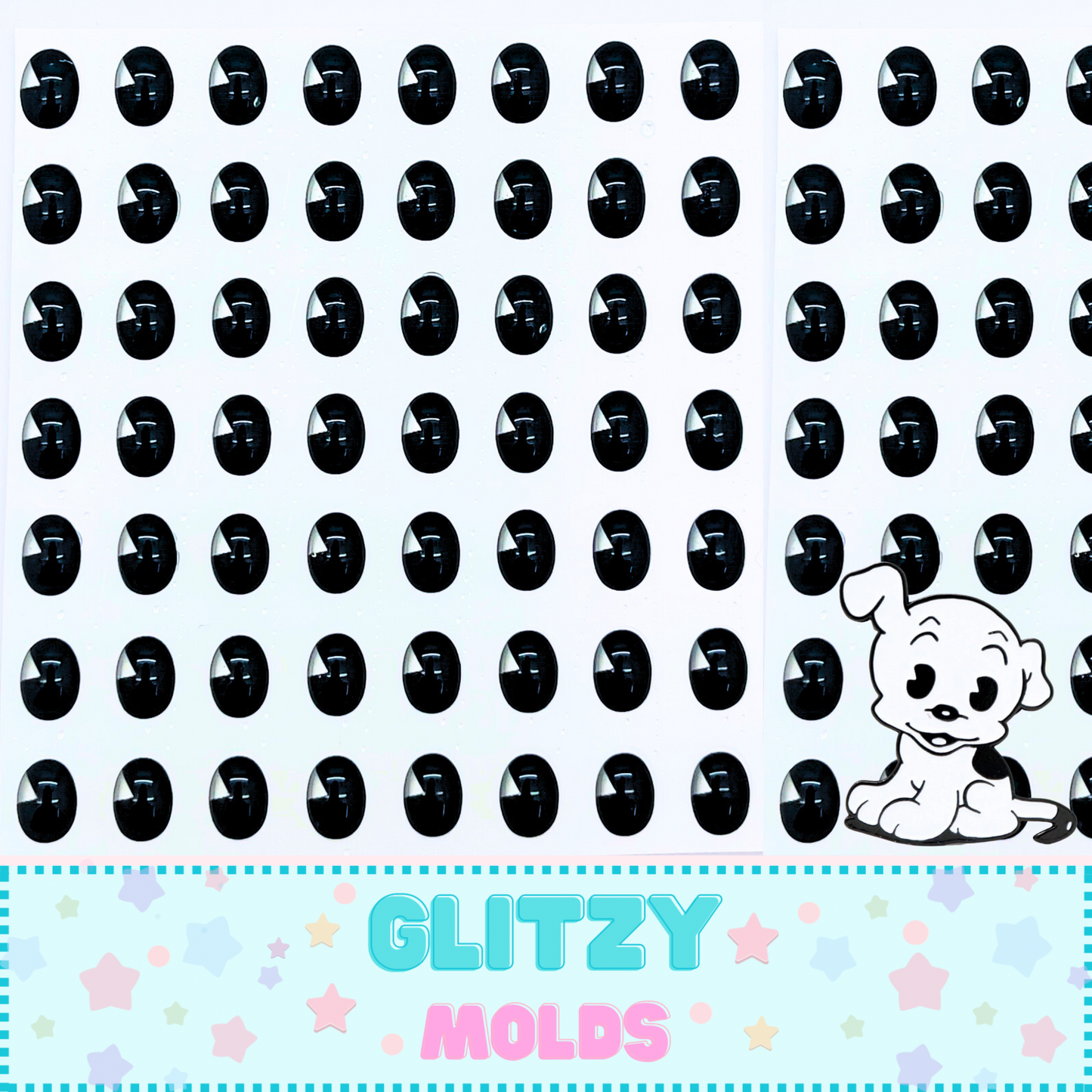 3D Eye Stickers, 7mm, Betty Boop Puppy, Self Adhesive VG-BB Puppy