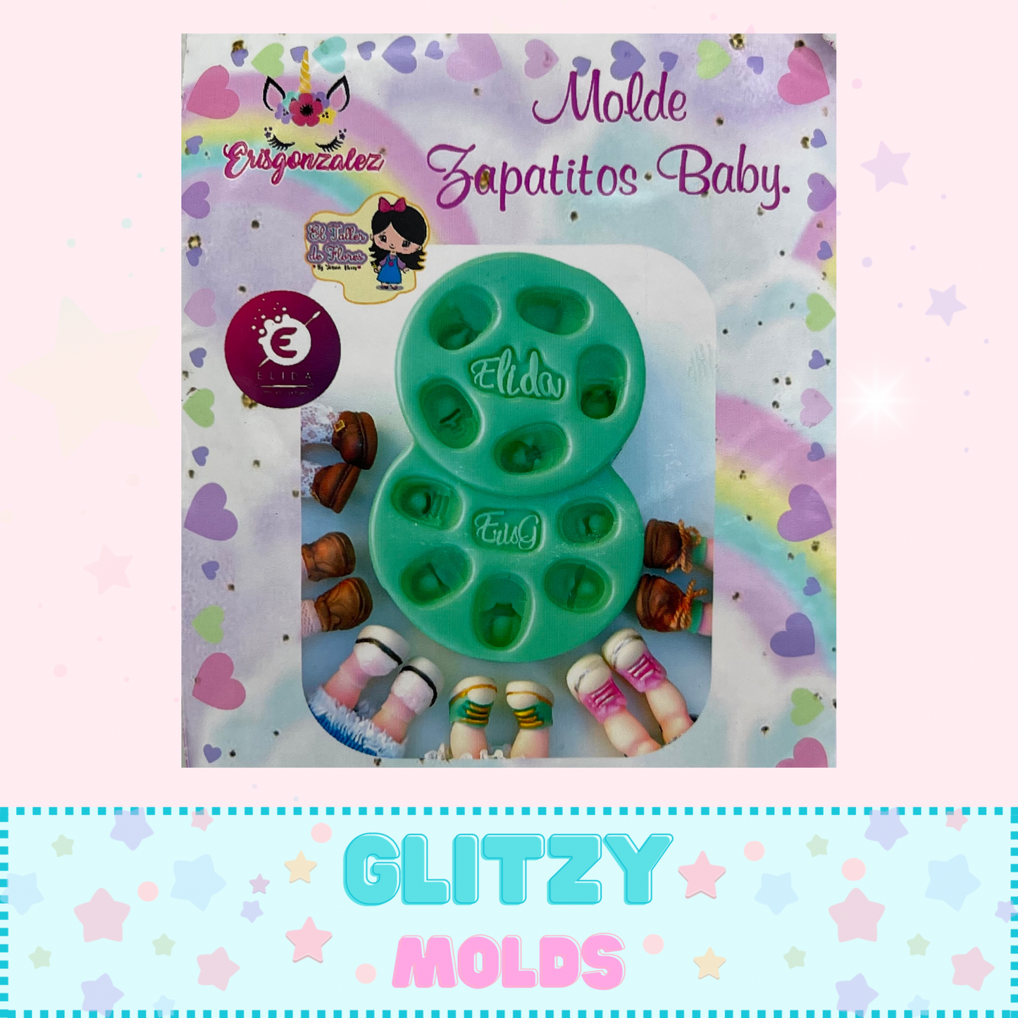 Molde Zapatitos Baby Love, Colección Eris Gonzalez