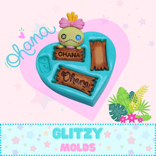 Ohana Wood Signs Mold, Silicone Molds, Eris Gonzalez