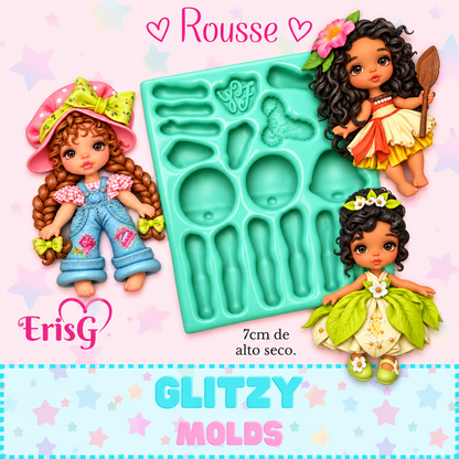 Molde Rousette, Molde Para Muñeca, Molde de Silicon, Eris Gonzalez