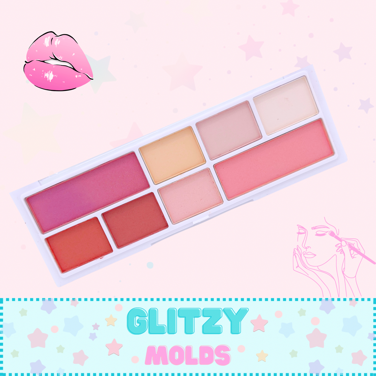 Paleta Matizadora para Rostro de Muñeca, 8 tonos