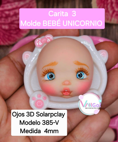 Baby Unicorn, Doll Silicone Mold, "Con Amor" Collection by Vango VG-BU