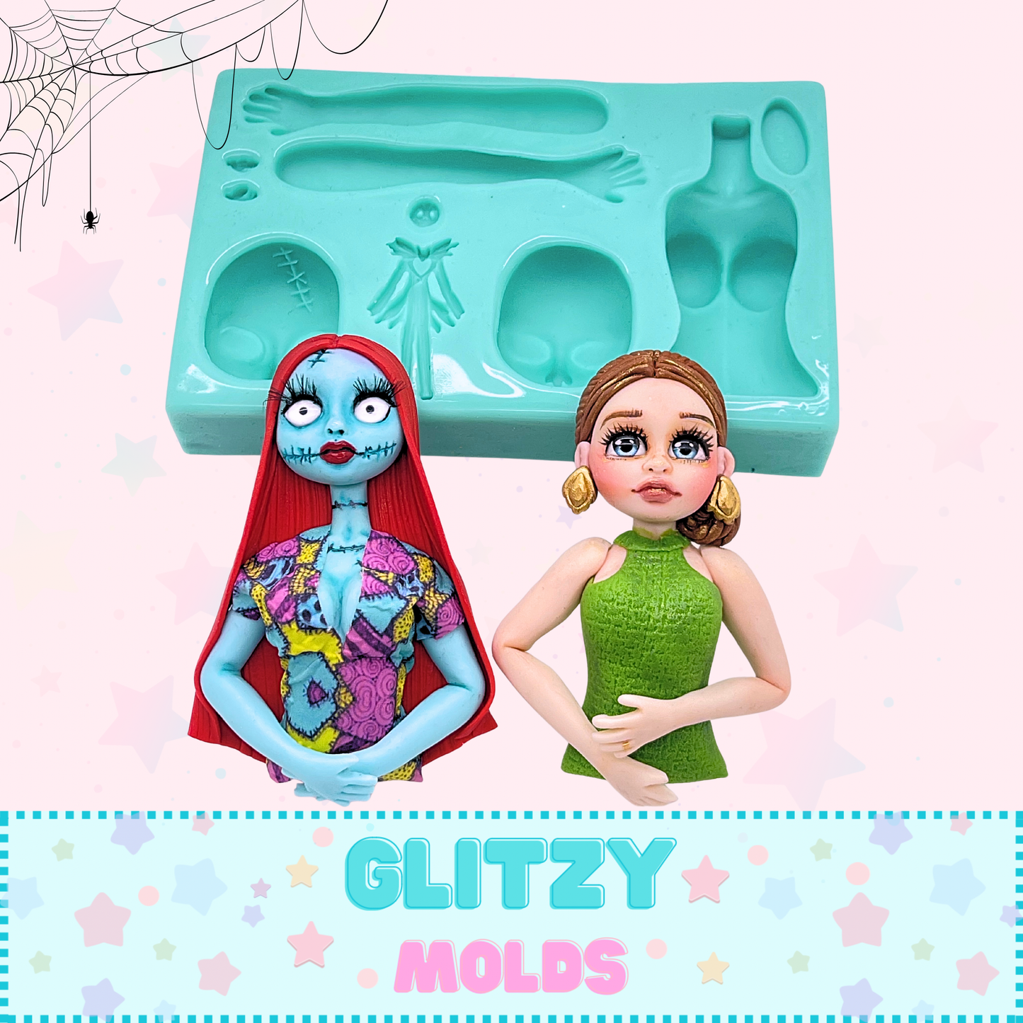 Sally, Medium Torso, Silicone Mold, Silicone Mold by Glitzy Molds GM-Sally