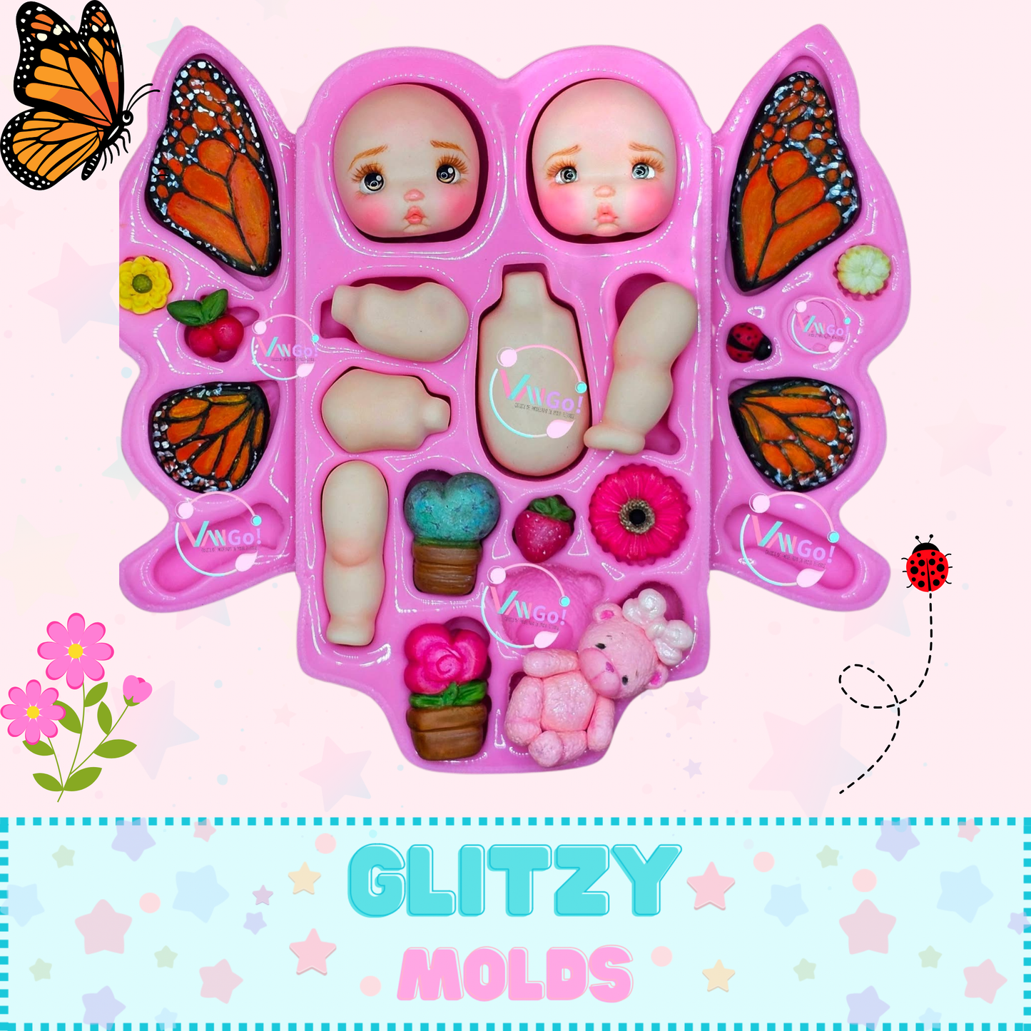 Me Encanta, Doll Silicone Mold, "Con Amor" Collection by Vango VG-Encanta