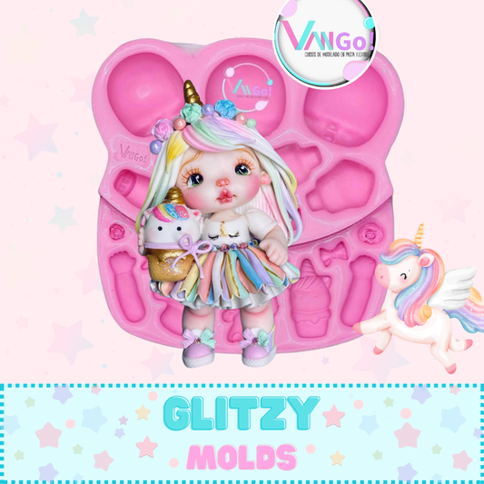 Baby Unicorn, Doll Silicone Mold, "Con Amor" Collection by Vango VG-BU