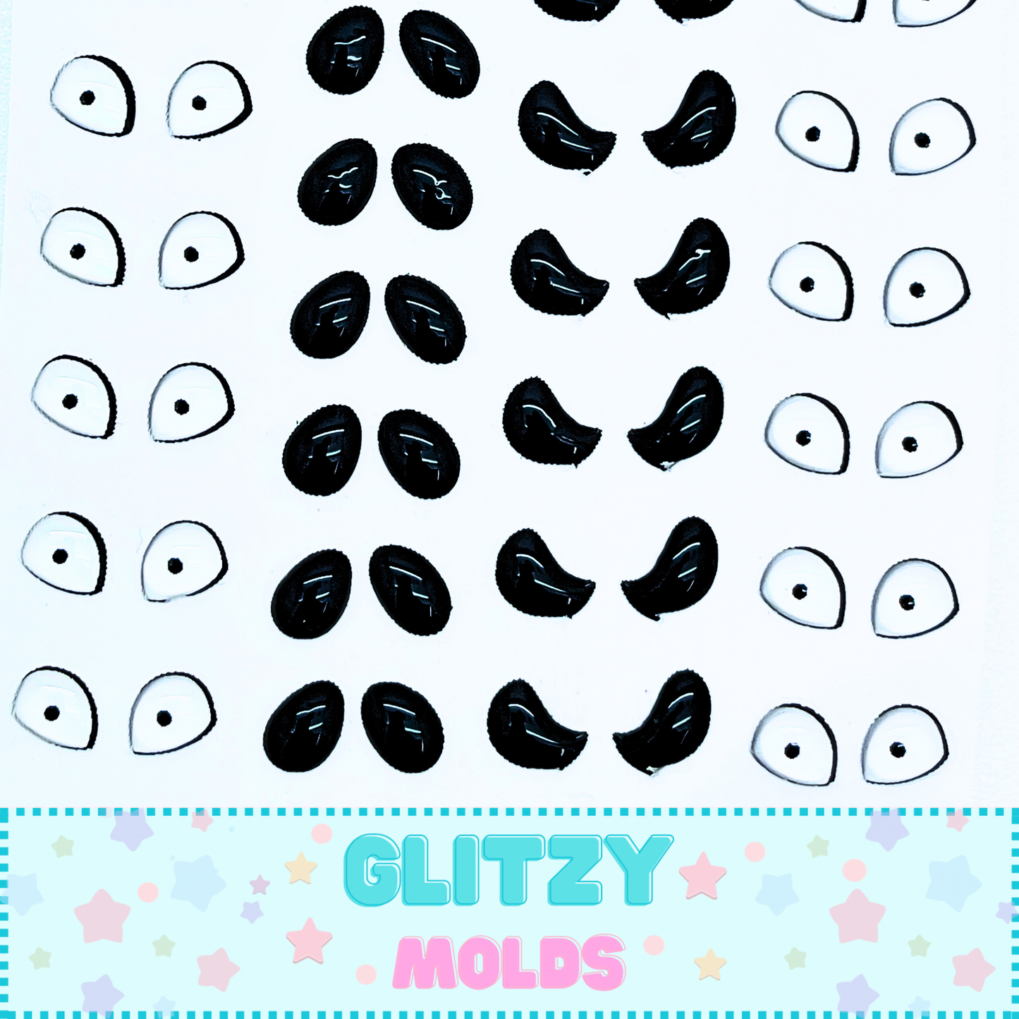 3D Eye Decals, Sally and Jack Mix, Eye Stickers GM-SallyMix