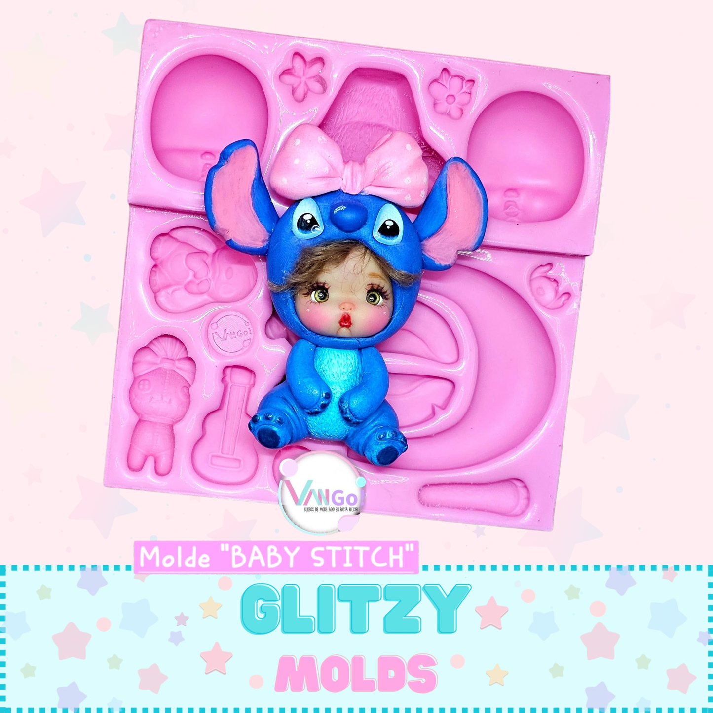 Baby Stitch, Doll Silicone Mold, "Con Amor" Collection by Vango VG-BabyS