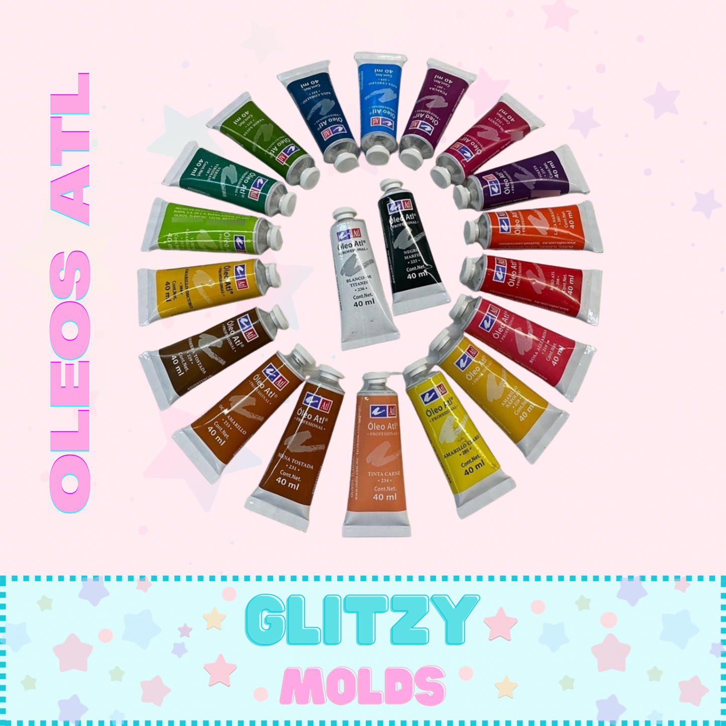ATL Oil Paints, 40ml, Variety of Colors, Clay Pigments