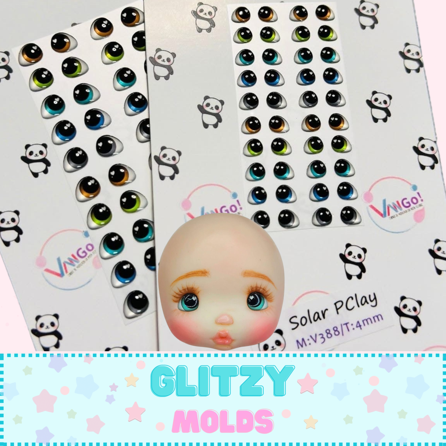 Ojos 3D, 4mm y 5mm, Vango, Solar-382