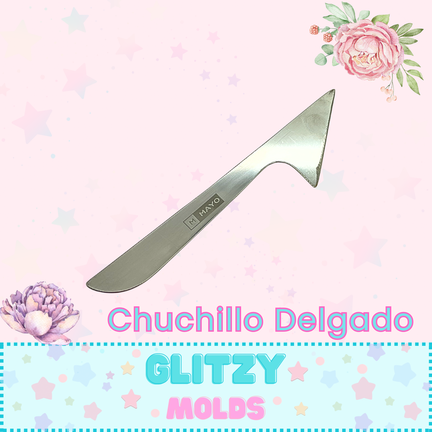 Thin Clay Knife, Stainless Steel Sculpting Tool, H18