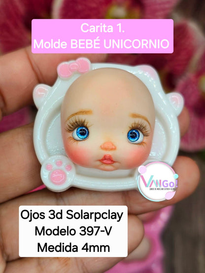 Baby Unicorn, Doll Silicone Mold, "Con Amor" Collection by Vango VG-BU