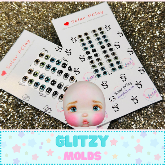 3D Eye Decals Stickers, 4mm y 5mm, Vango, Solar-382