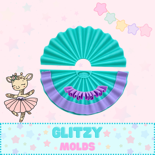 Ruffle Texture Mats, SemiCircular, Clay Texture GM-TP3