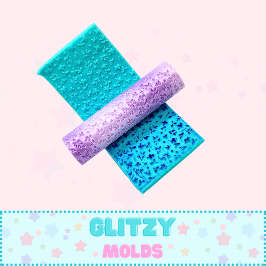 Floral Clay Roller, Embossing Texturing Roller Roller-Flor2