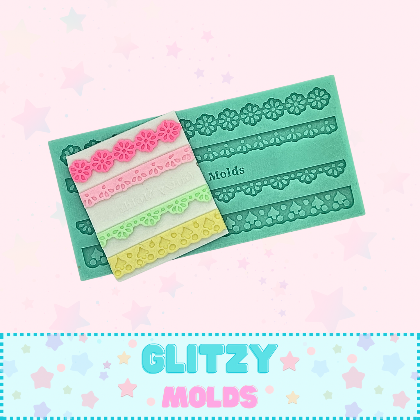 Vintage Lace Trims, Silicone Mold  GM-Lace1