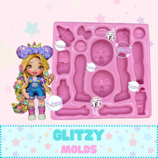 Molde FAscinacion, Molde de Silicon para Muñecas, Colección Fascinación de Vango VG-FS1-111