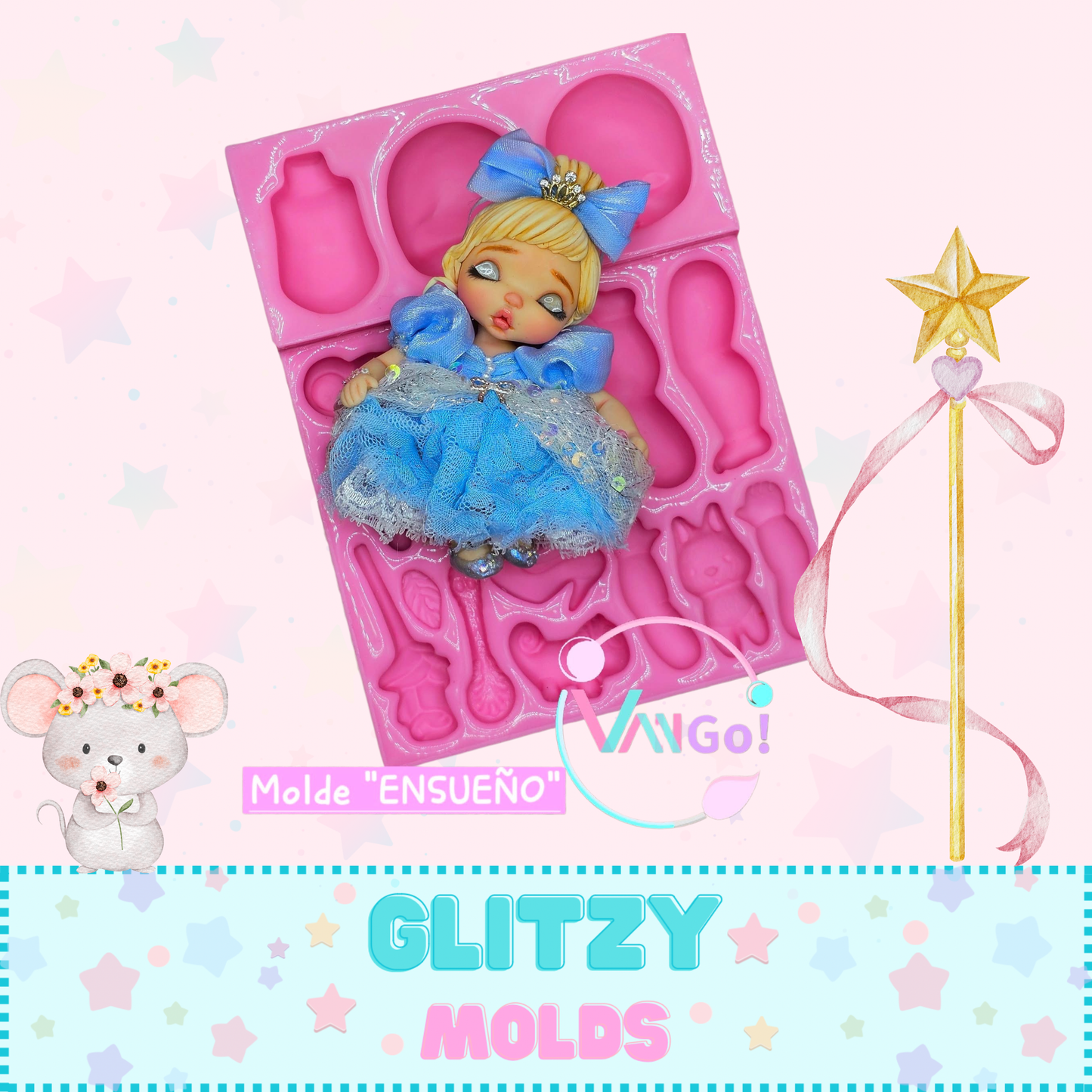 Ensueno, Doll Silicone Mold, "Con Amor" Collection by Vango VG-Ensueno