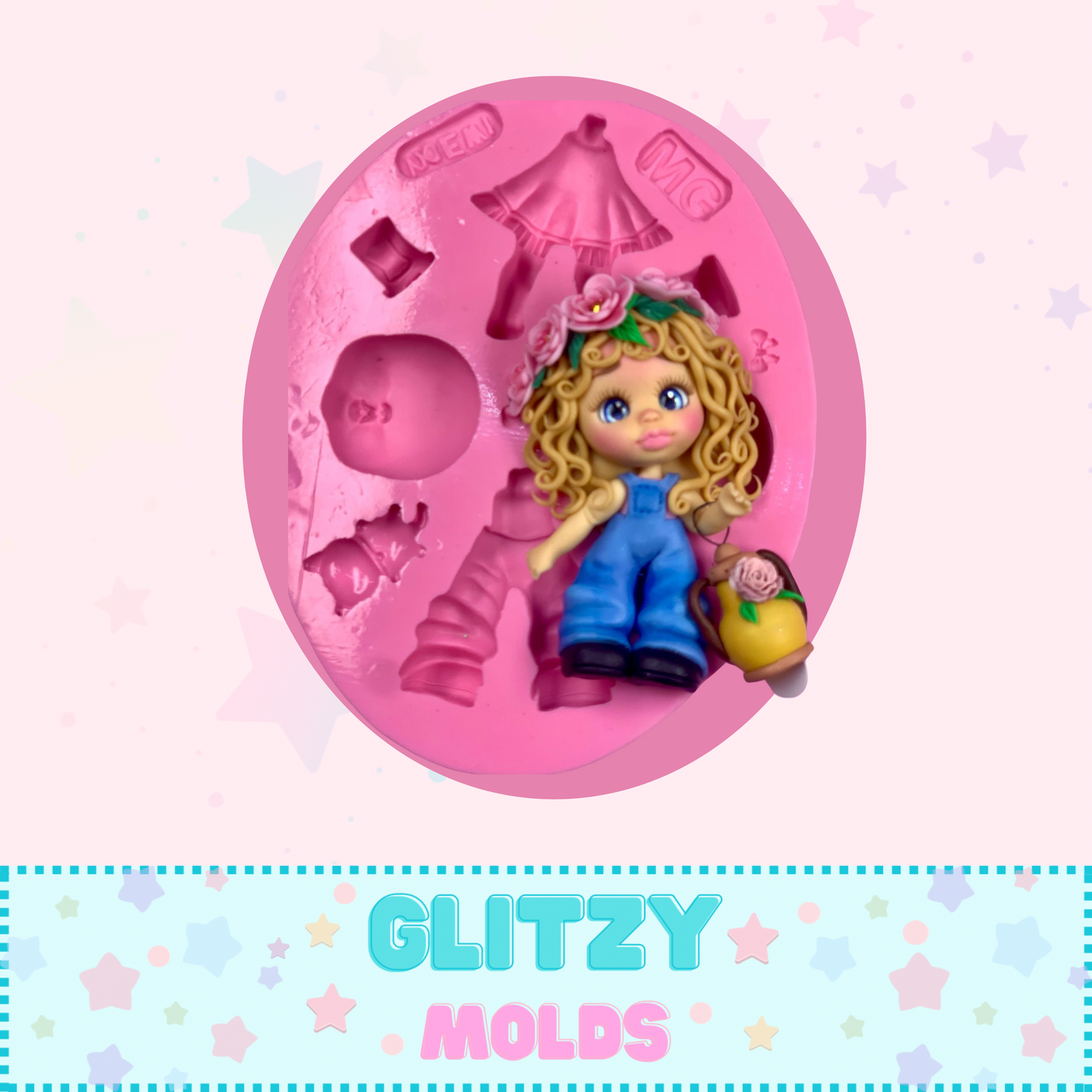 Azulita & Luna Mold, Multifunctional Doll Silicone Mold, Noemi Hernandez