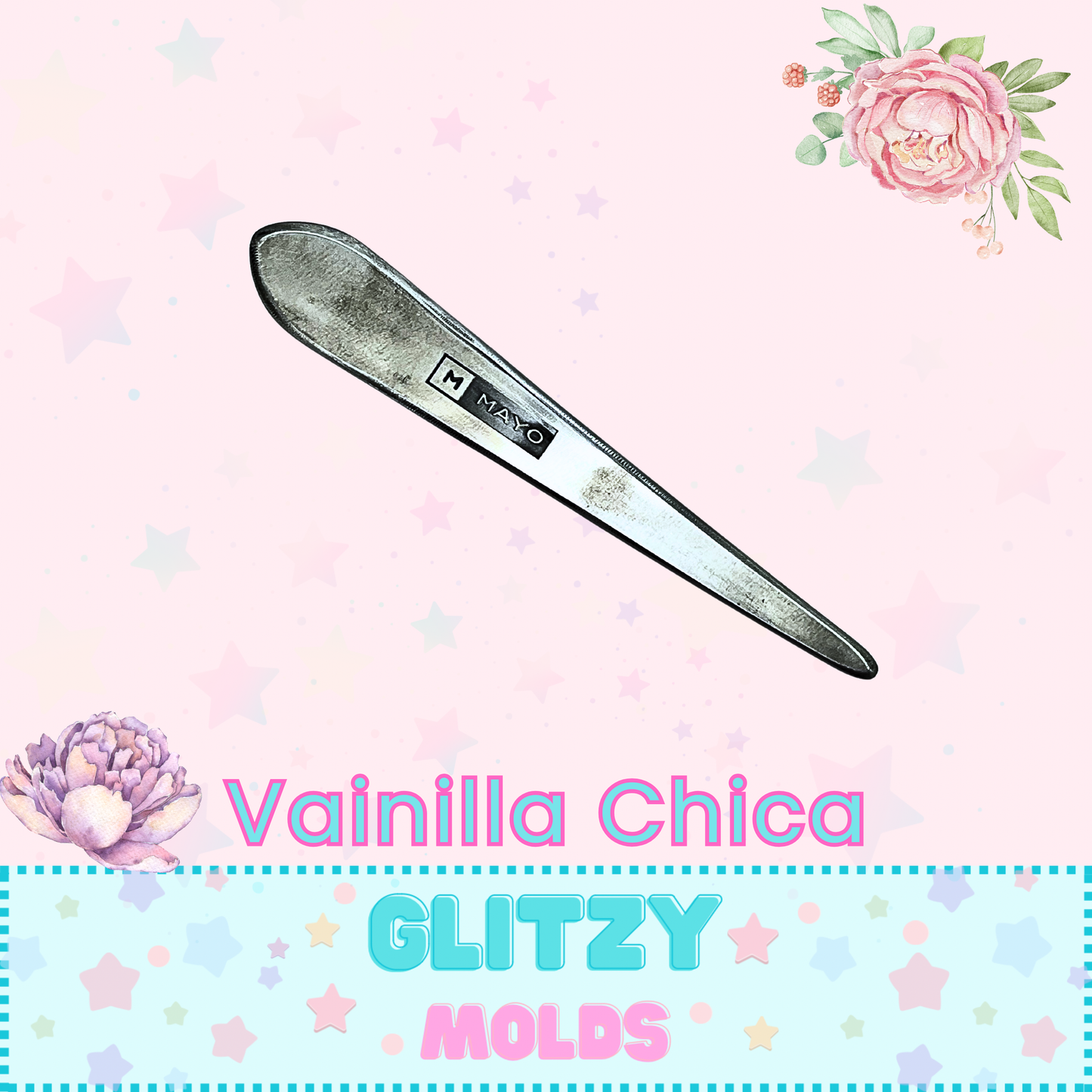 Double Ended Stainless Steel Sculpting Toll, Small Vainilla-CH-H17