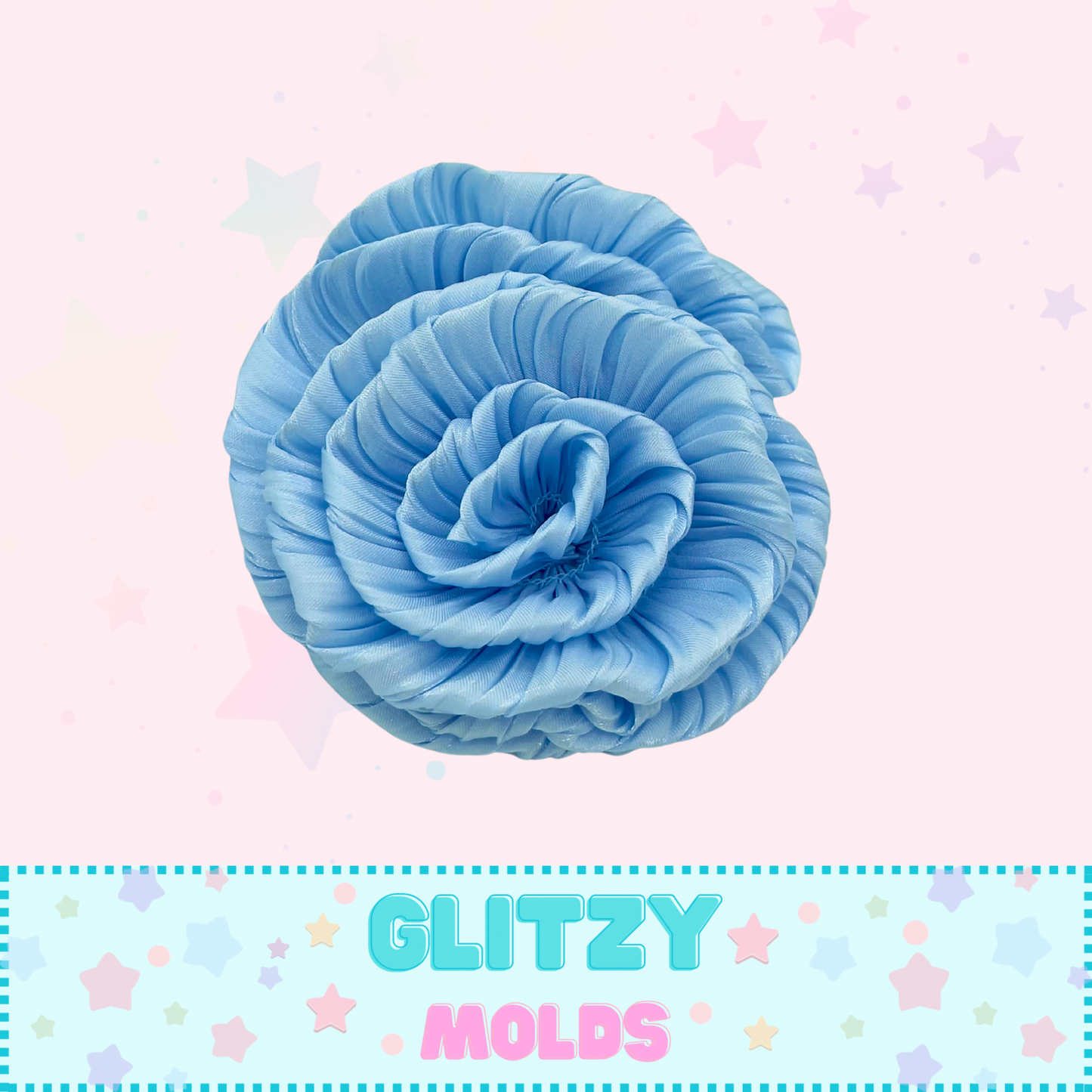 Cinta Plisada de 2 Capas, Para Ropa de Muñecas, 3cm x 1 yarda, Azul Cielo